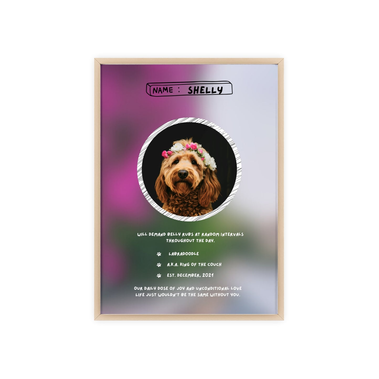 Custom Pet Tribute Poster