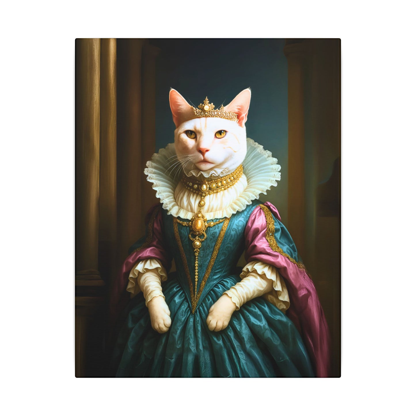 Custom Elegant Pet Canvas Art - Female