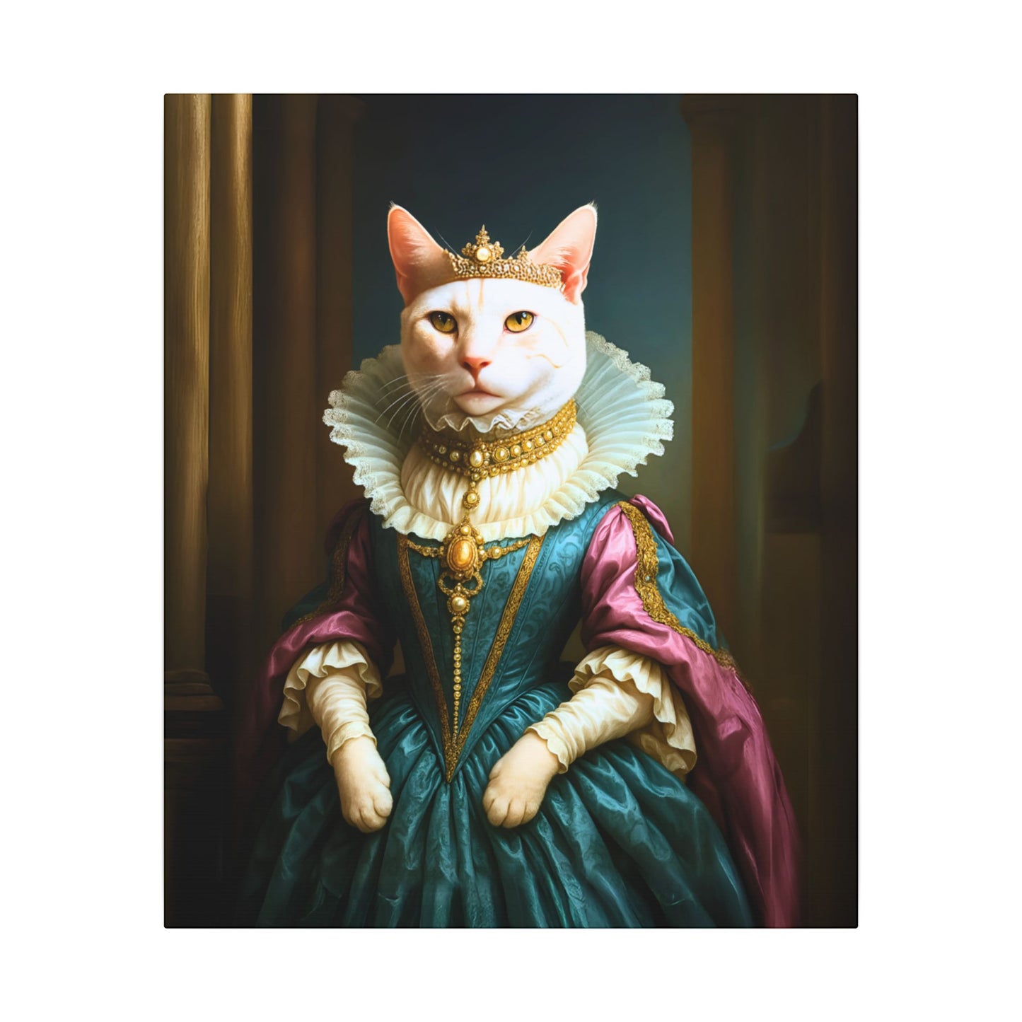 Custom Elegant Pet Canvas Art - Female
