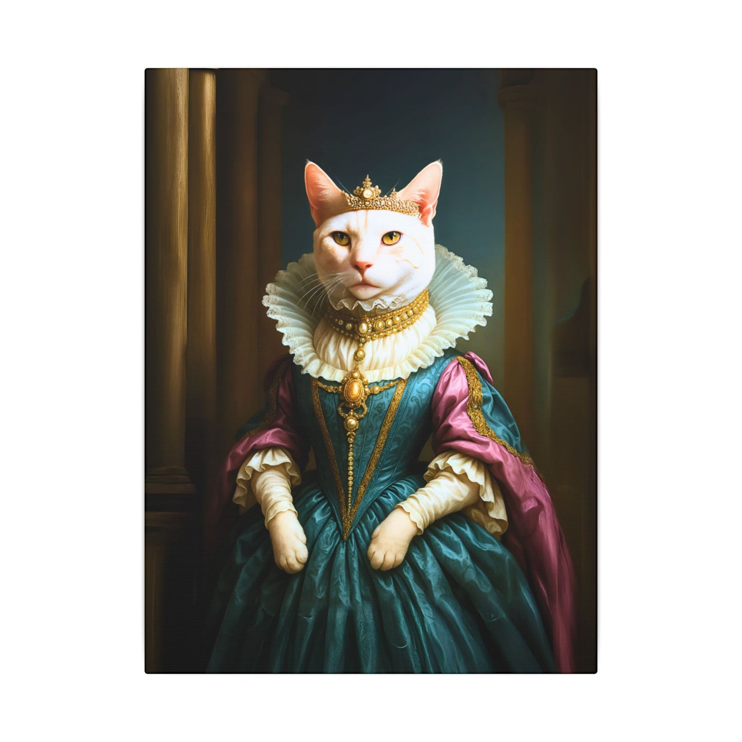 Custom Elegant Pet Canvas Art - Female