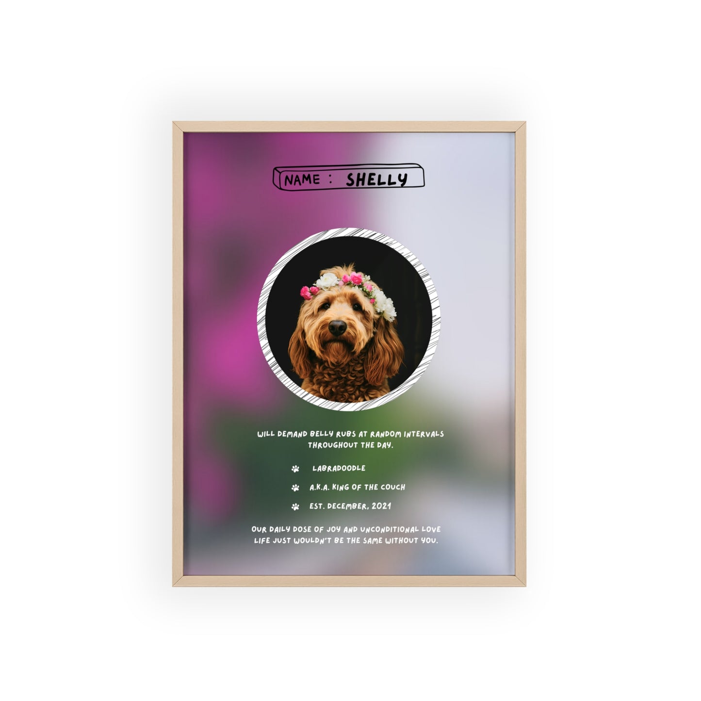Custom Pet Tribute Poster