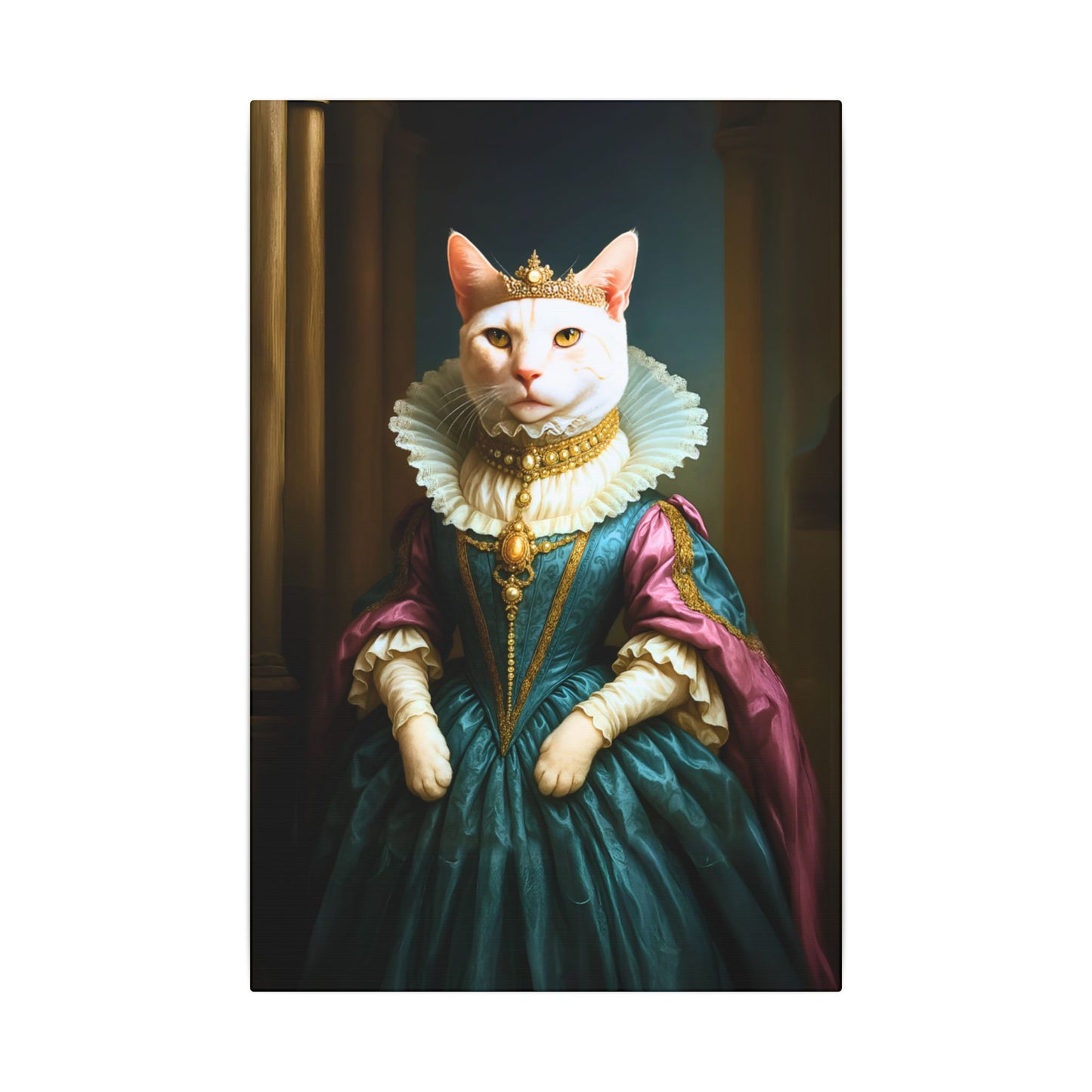 Custom Elegant Pet Canvas Art - Female
