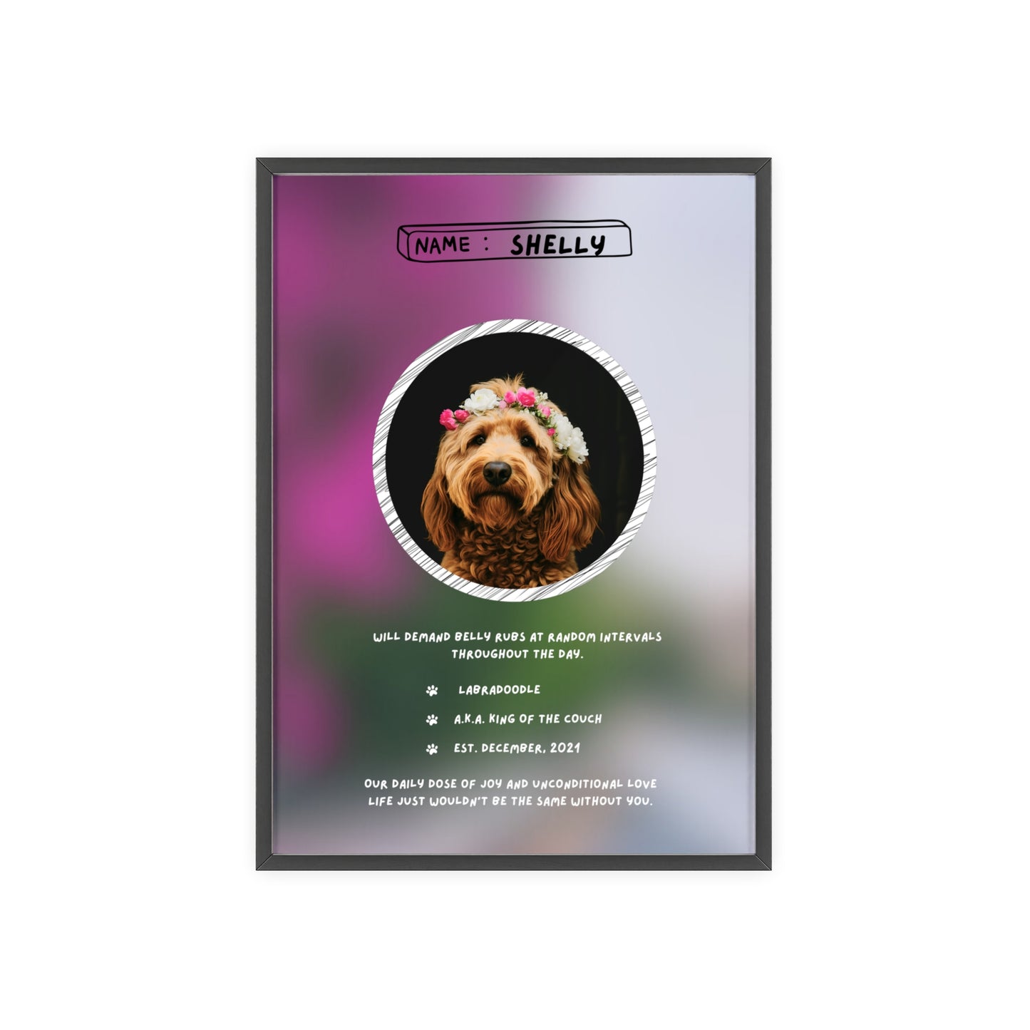 Custom Pet Tribute Poster