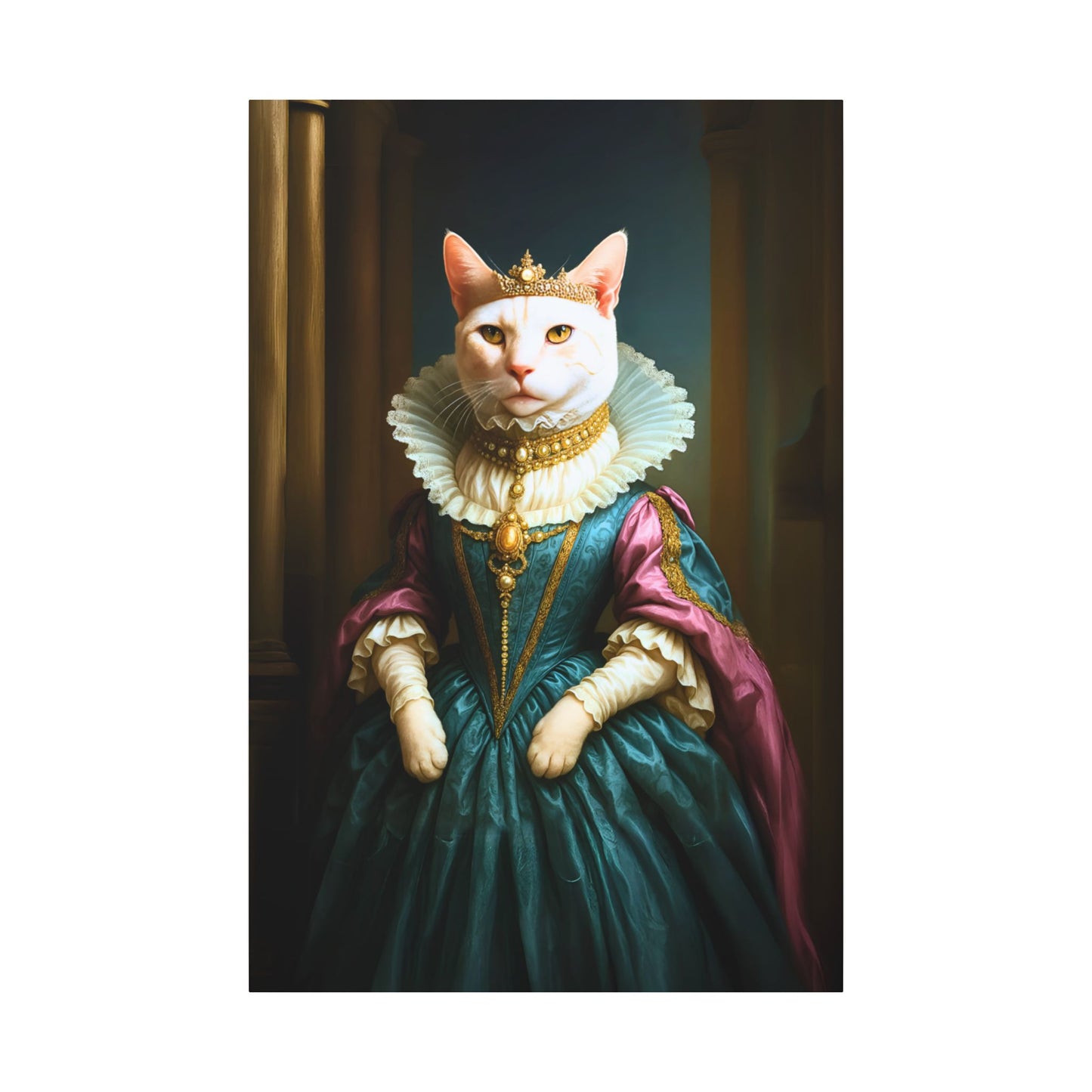 Custom Elegant Pet Canvas Art - Female