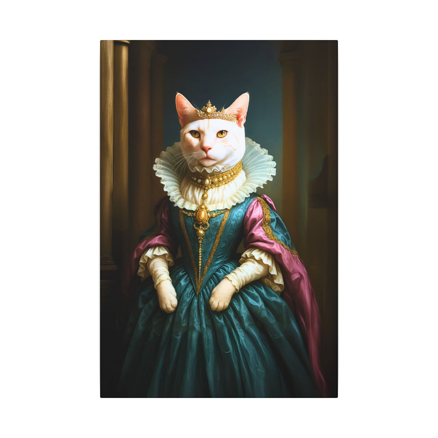 Custom Elegant Pet Canvas Art - Female