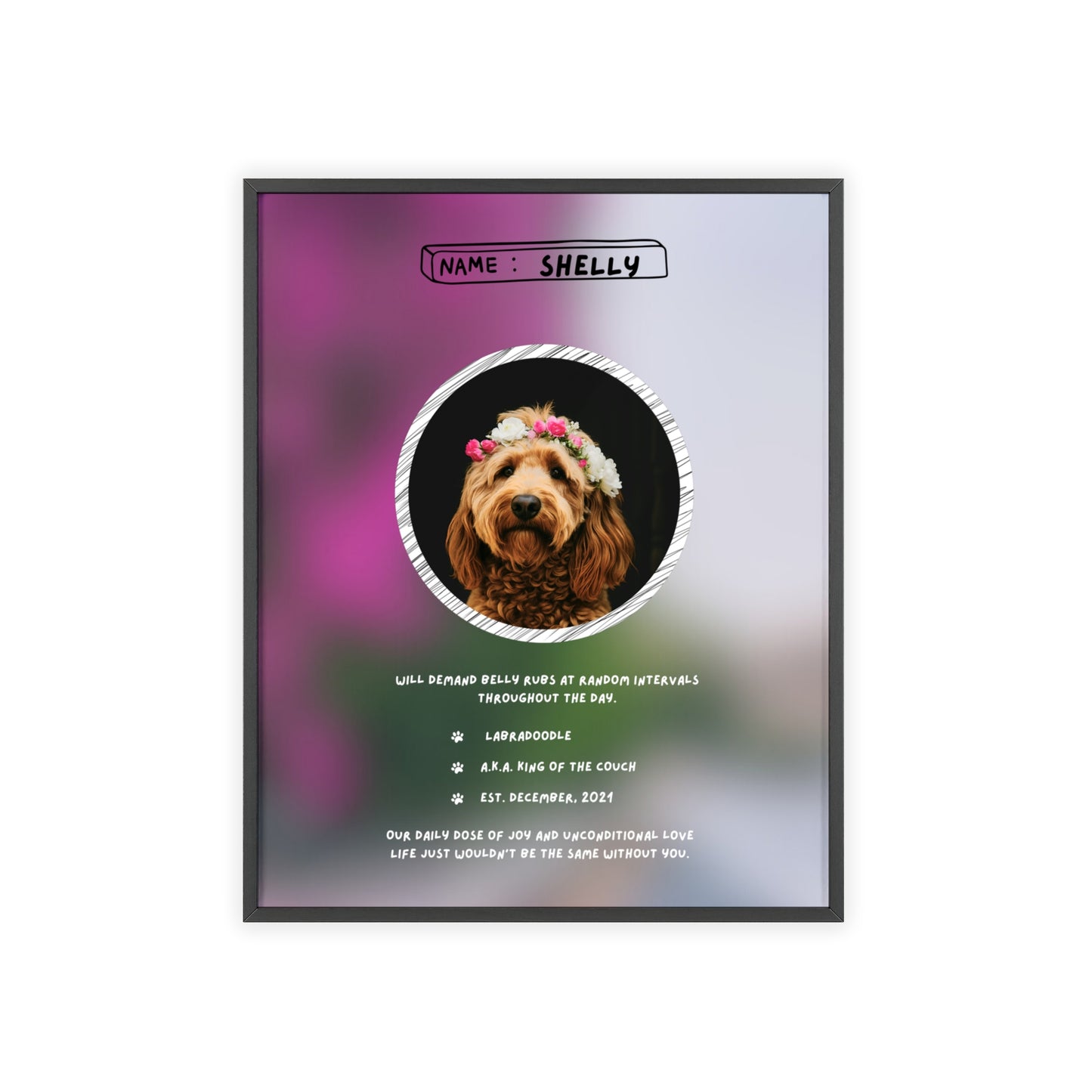 Custom Pet Tribute Poster
