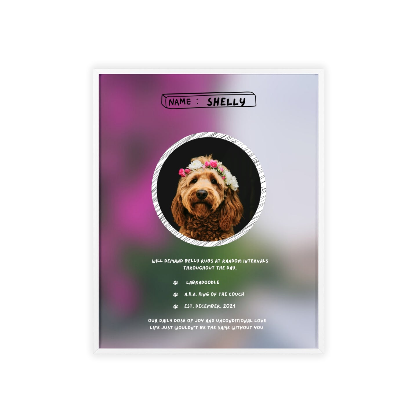 Custom Pet Tribute Poster