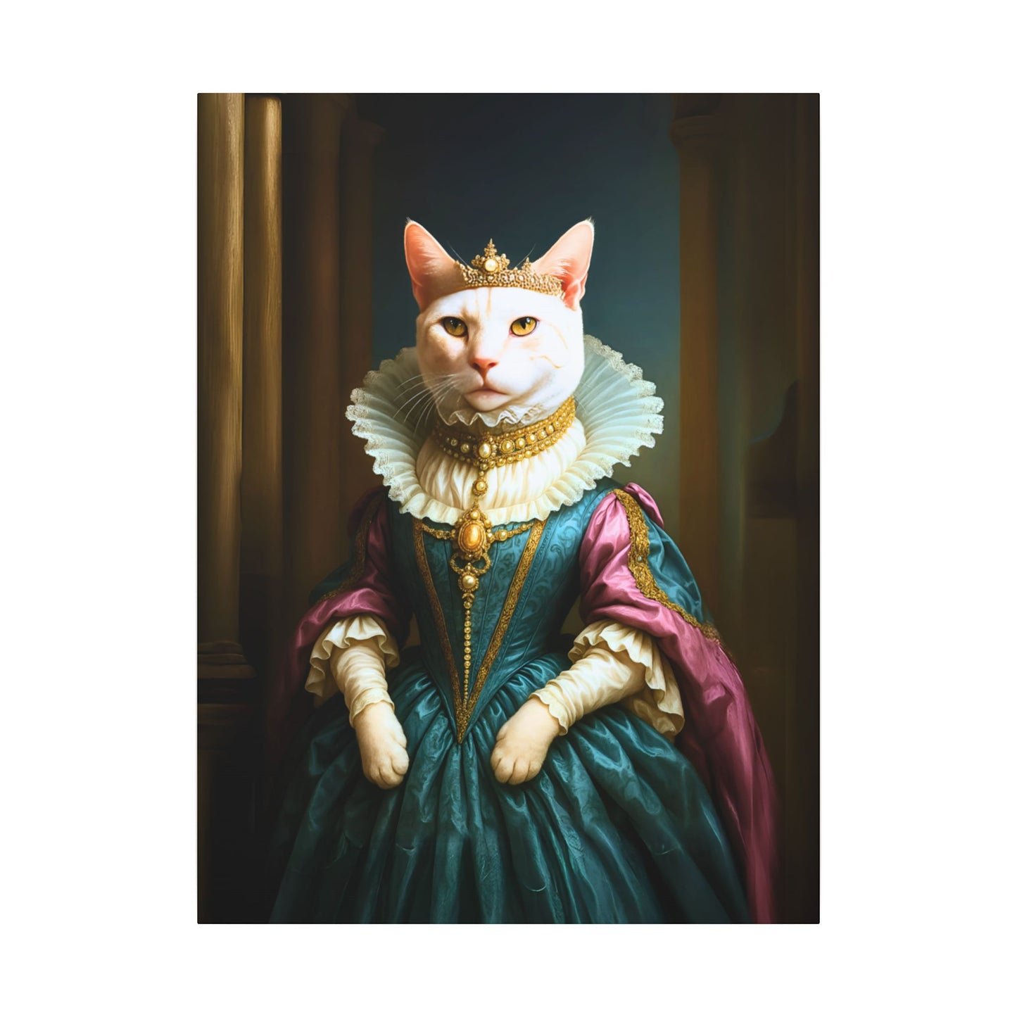 Custom Elegant Pet Canvas Art - Female