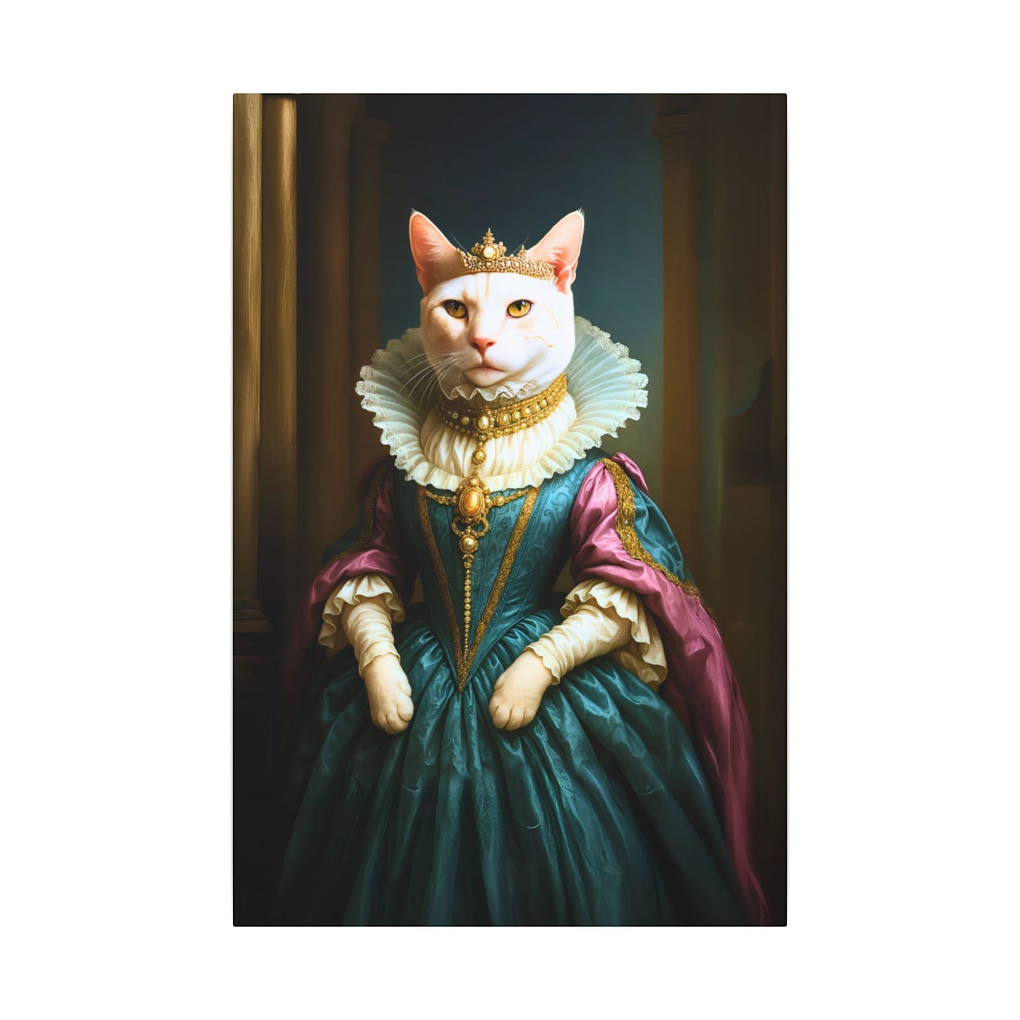 Custom Elegant Pet Canvas Art - Female