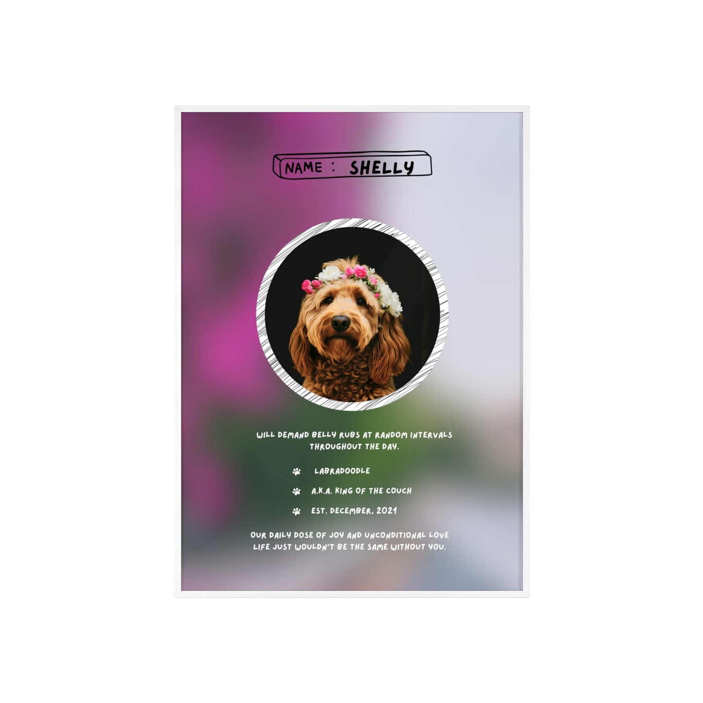 Custom Pet Tribute Poster