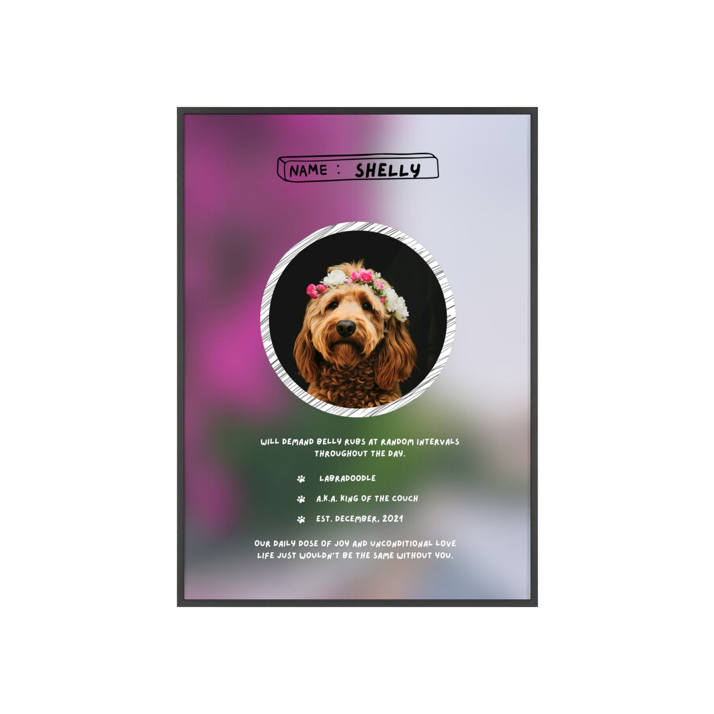 Custom Pet Tribute Poster