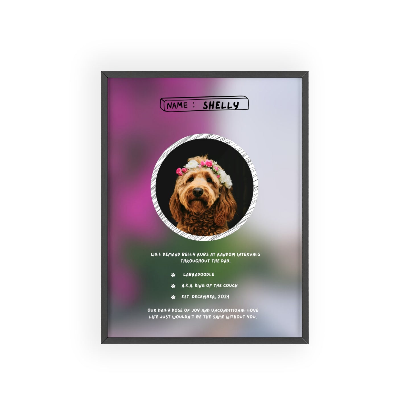 Custom Pet Tribute Poster