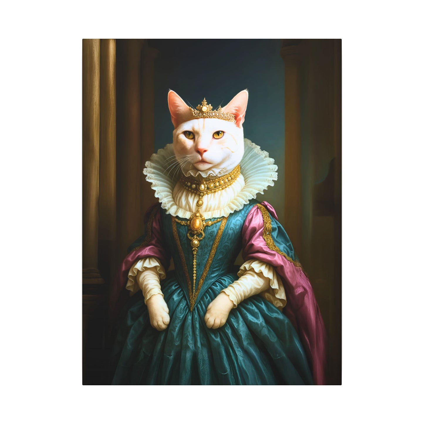 Custom Elegant Pet Canvas Art - Female