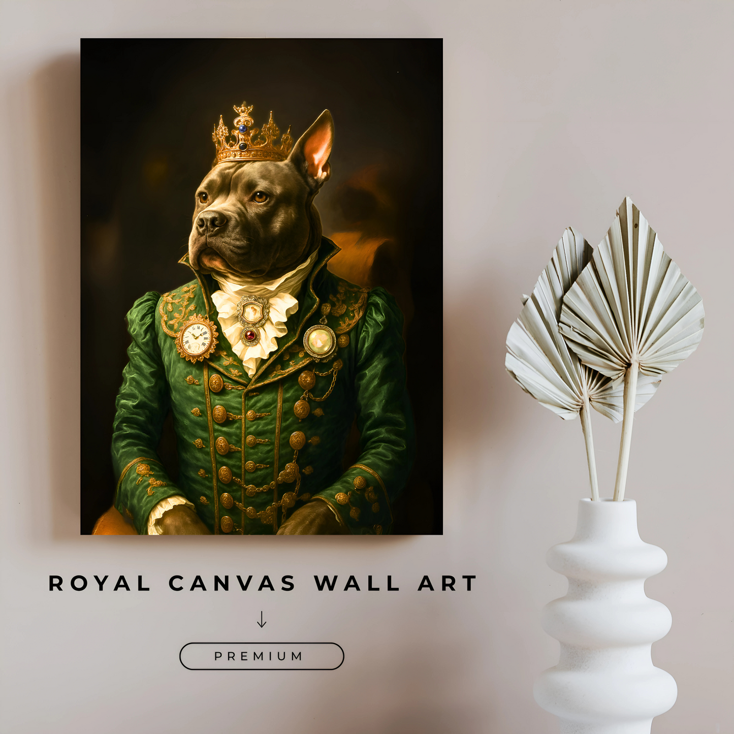 Custom Royal Pet Canvas Art - Male