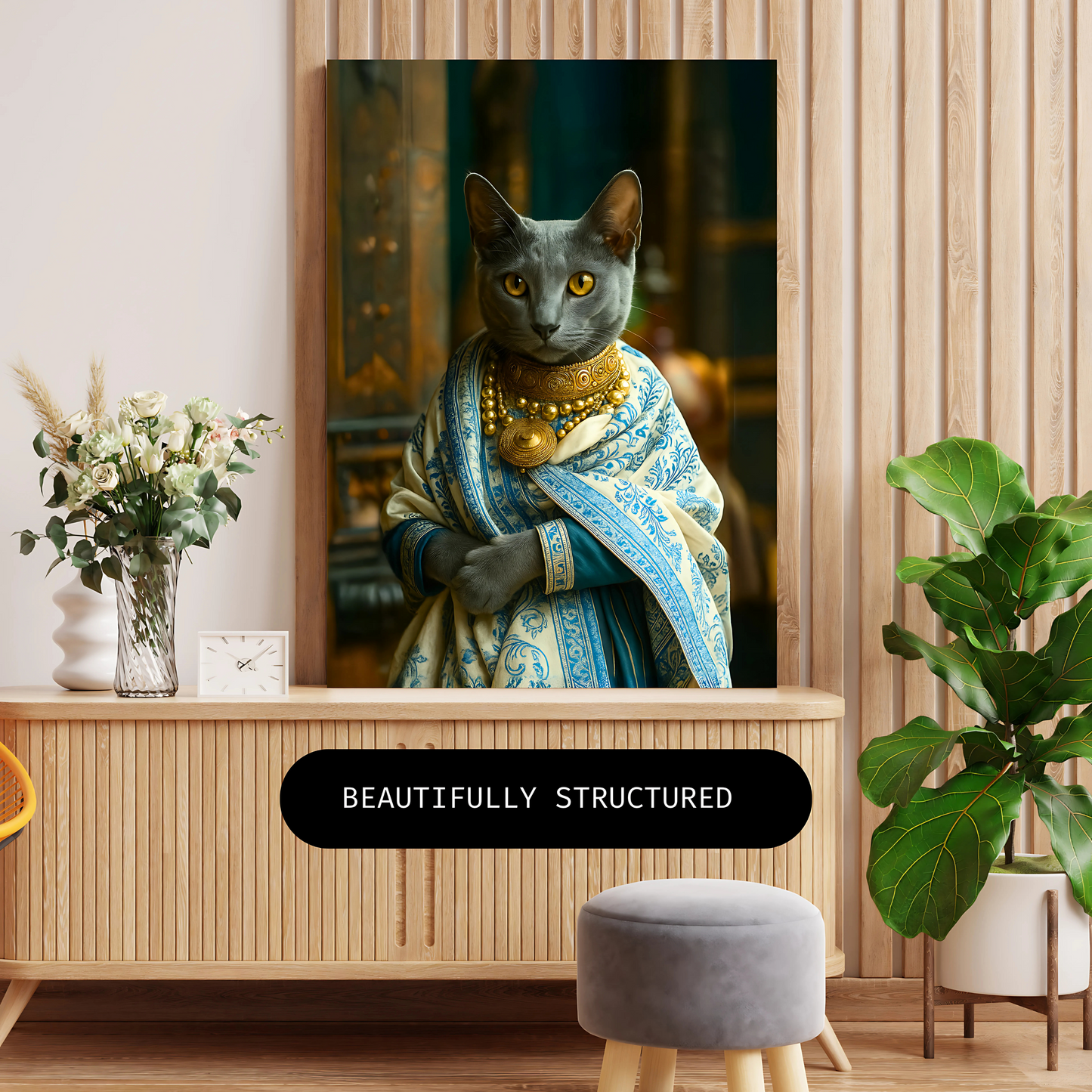 Custom Royal Pet Canvas Art - Male