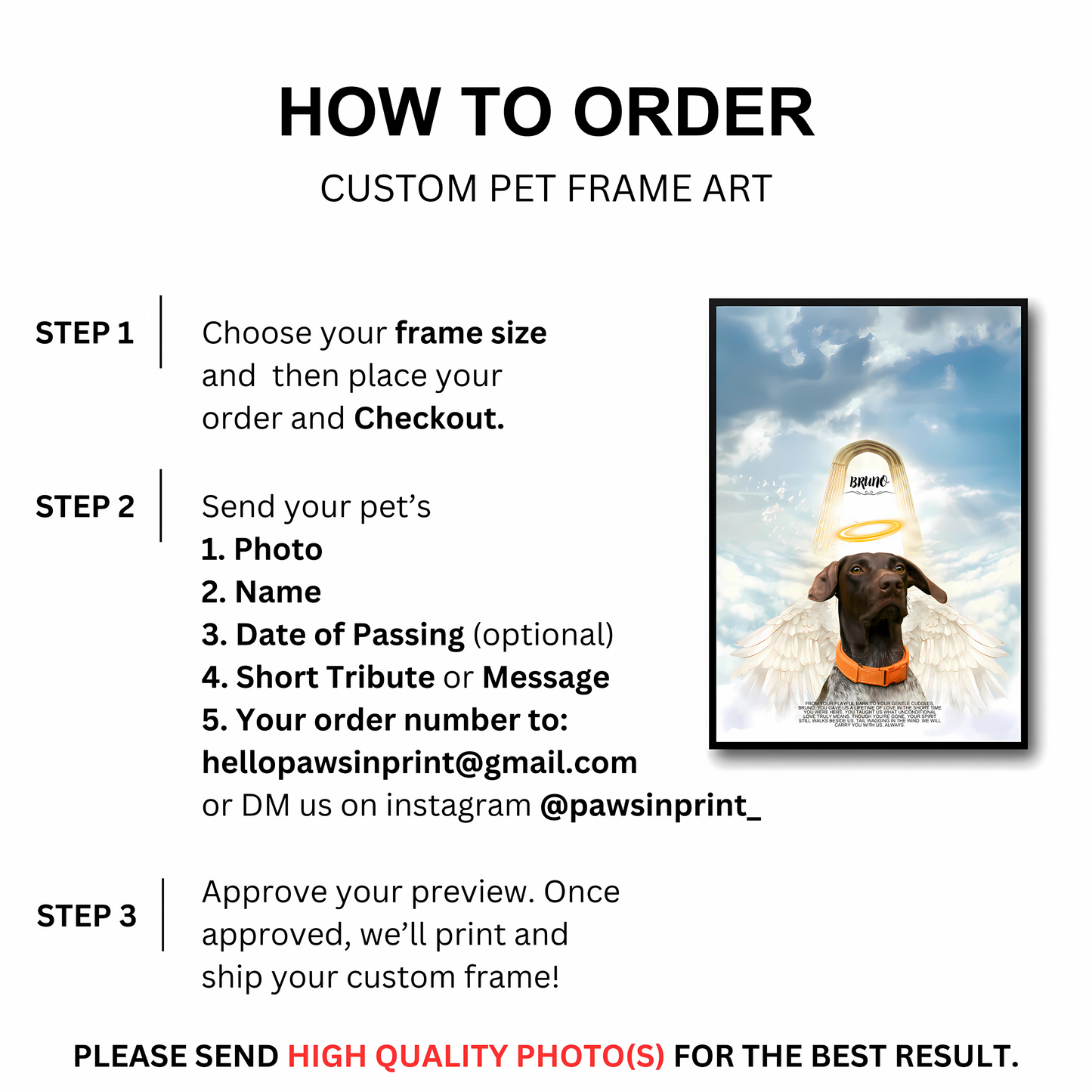 Custom Pet Memorial Poster