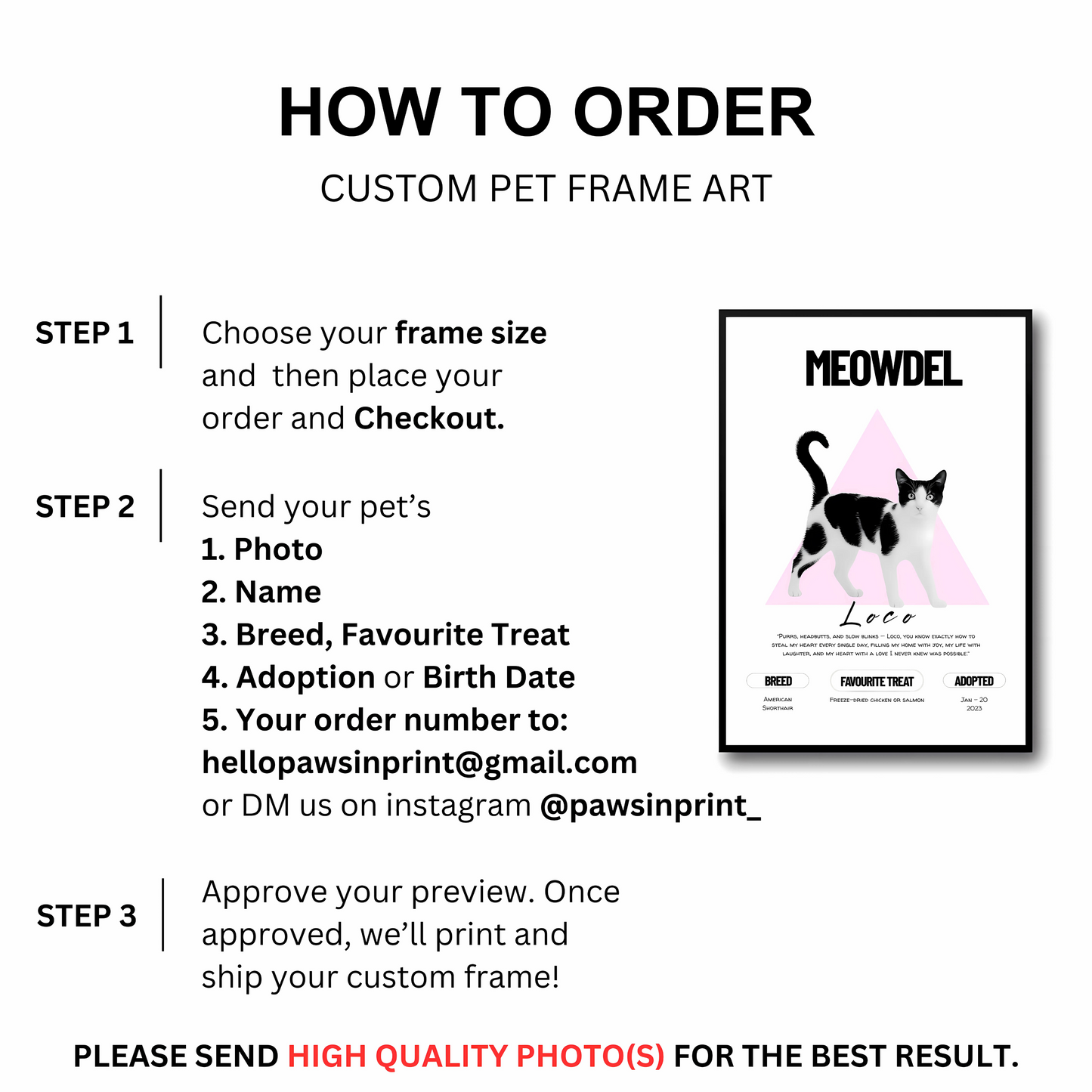 Custom Pet Minimalist Poster