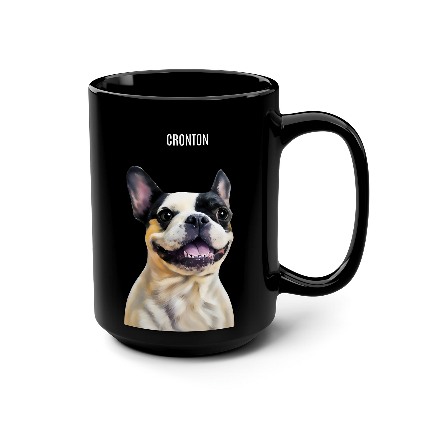 Personalized Black Mug - 15 Oz Coffee Cup for Pet Lovers
