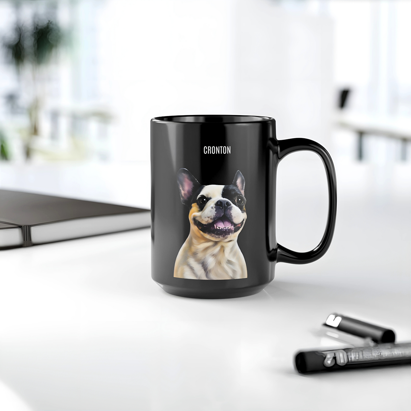 Personalized Black Mug - 15 Oz Coffee Cup for Pet Lovers