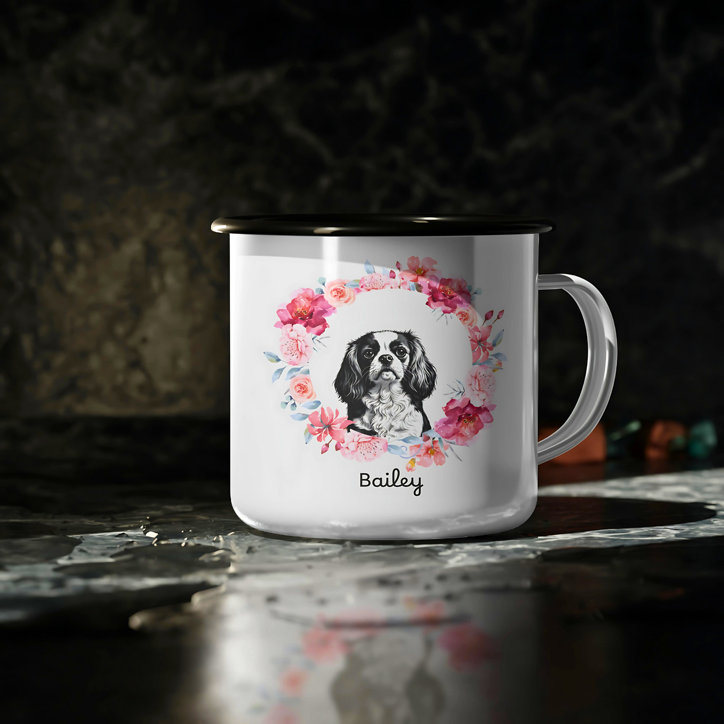 Personalized Enamel Camp Cup - 12 Oz