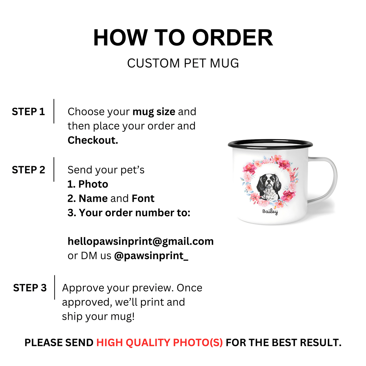 Personalized Enamel Camp Cup - 12 Oz