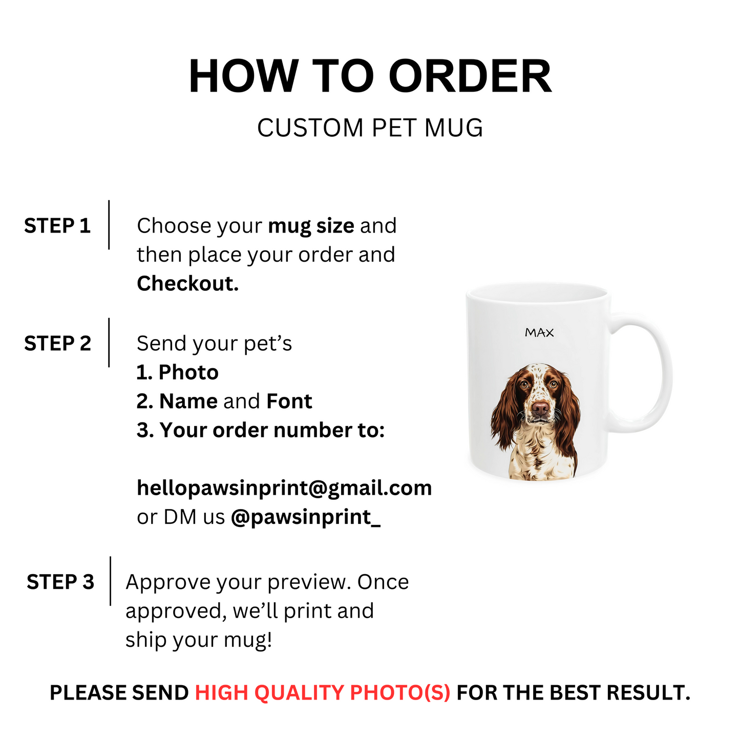 Personalized Pet Lover Ceramic Mug - Perfect for Pet Portraits - 11 & 15 Oz Options