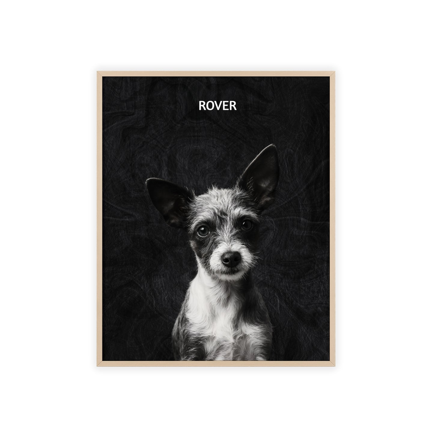 Personalized Pet Wall Art with Wooden Frame, Custom Dog Portrait, Home Decor for Animal Lovers, Gifts for Dog Owners, Unique Dog Artwork