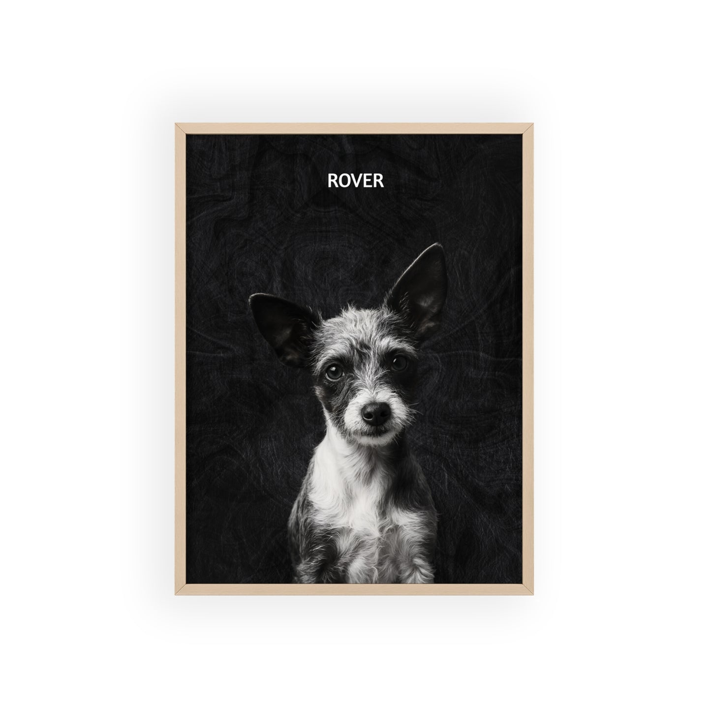 Personalized Pet Wall Art with Wooden Frame, Custom Dog Portrait, Home Decor for Animal Lovers, Gifts for Dog Owners, Unique Dog Artwork