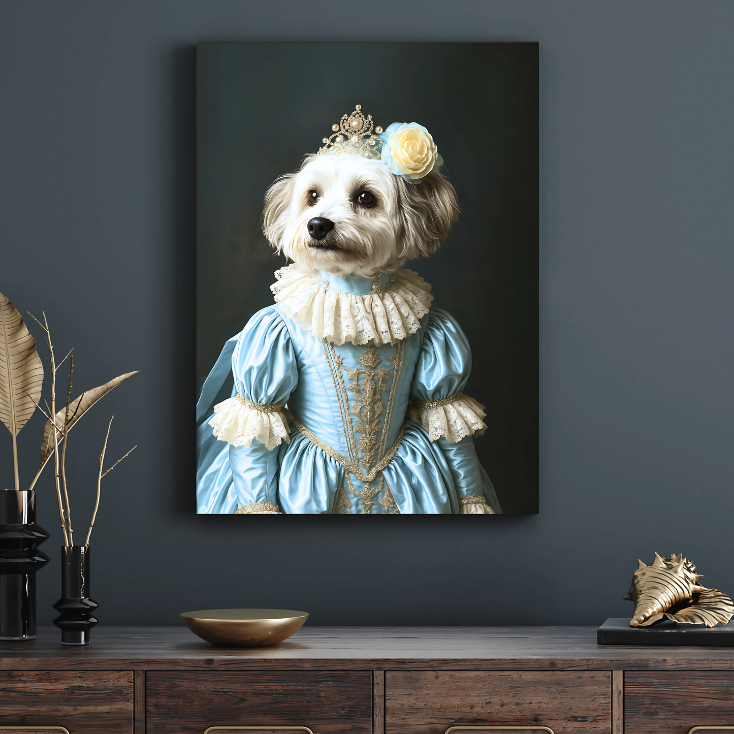 Custom Elegant Pet Canvas Art - Female