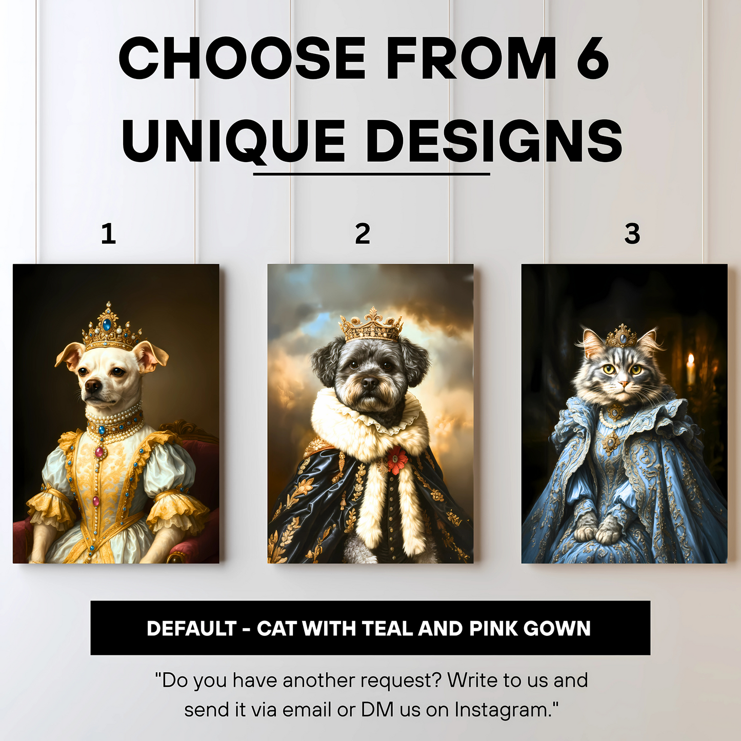 Custom Elegant Pet Canvas Art - Female