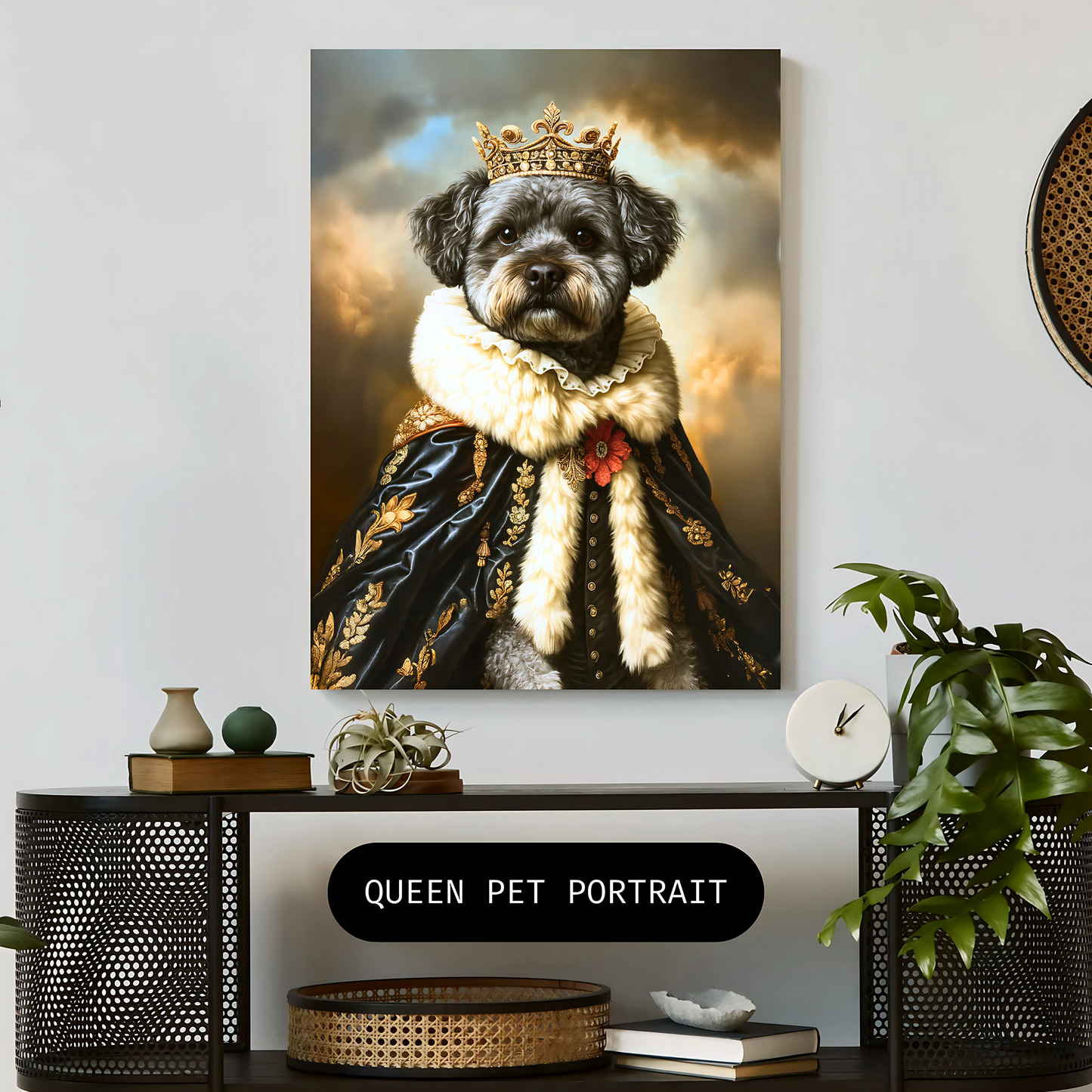 Custom Elegant Pet Canvas Art - Female