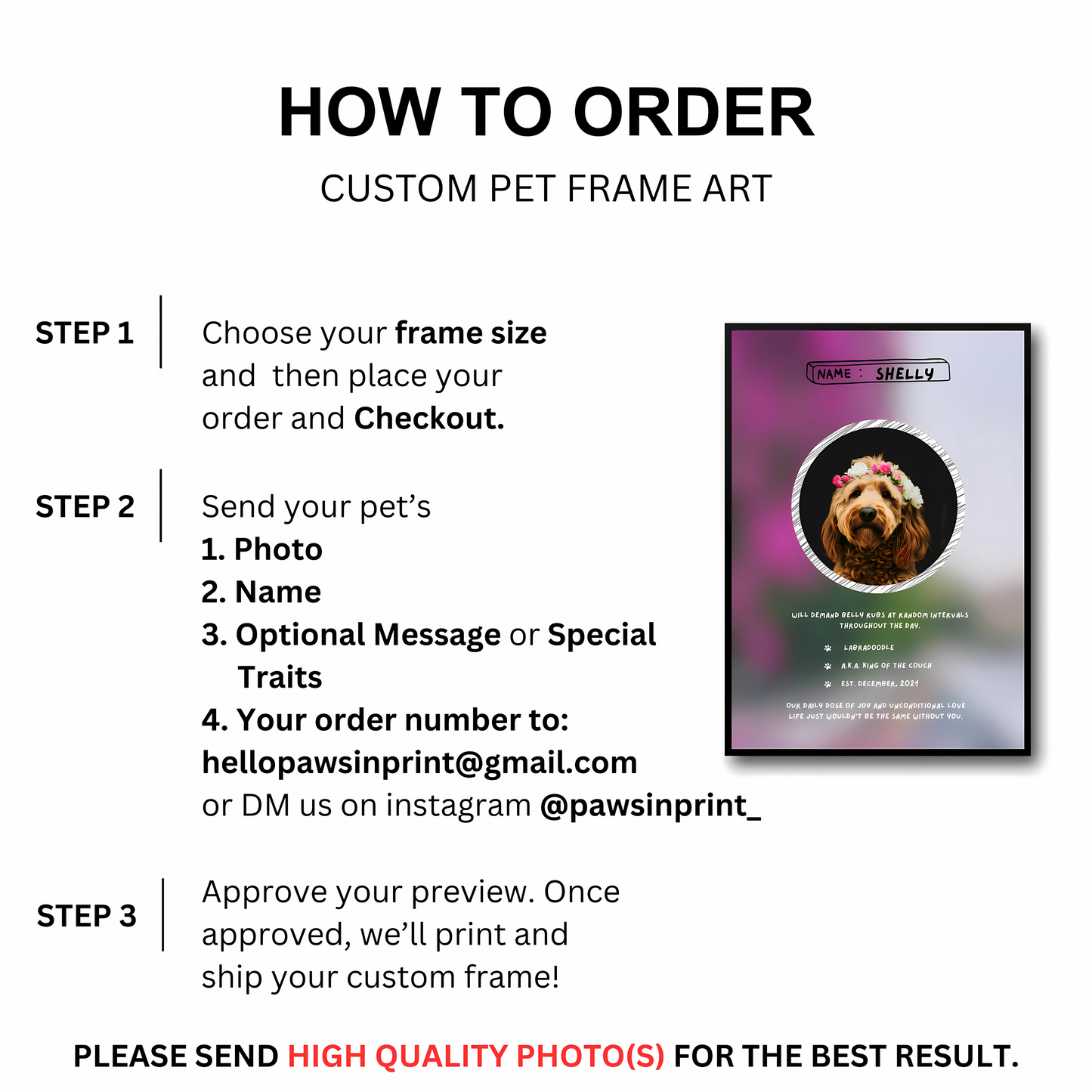 Custom Pet Tribute Poster