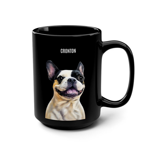 Personalized Black Mug - 15 Oz Coffee Cup for Pet Lovers